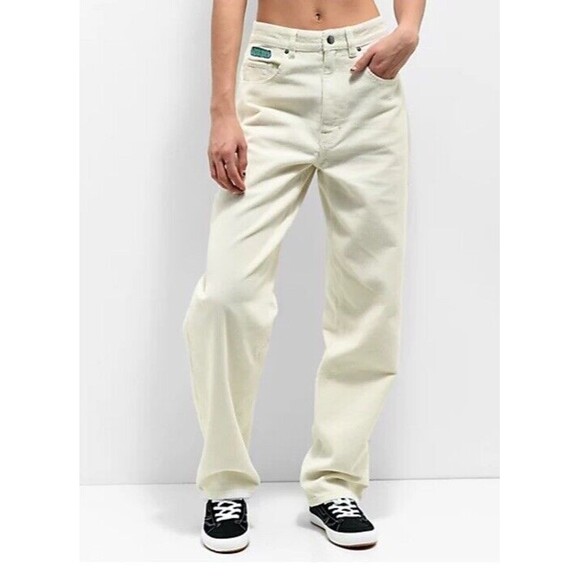 Empyre Tori Sk8 Off White Corduroy Skate Pants Womens Size 3 90s Retro Cotton - Picture 14 of 14